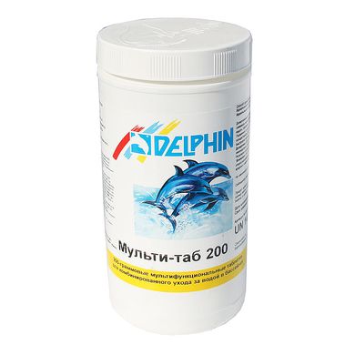 Многофункциональные таблетки хлора по 200 г Delphin "Мульти-таб 200" 5 кг (хлор, альгицид, флокулянт)