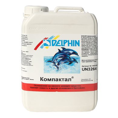 Жидкость для очистки поверхностей бассейна Delphin "Компактал" 3 л