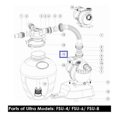 Резиновая прокладка 02010045 под 4-поз кран для фильтра Emaux FSU