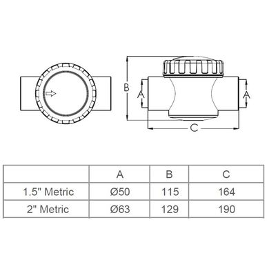 Обратный клапан Emaux V40-1 50 мм