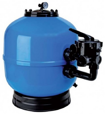 Фильтровальная емкость LISBOA, 500 мм, 9 м3/час шестиходовой боковой клапан, 90 кг песка