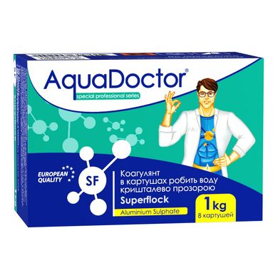 Средство для устранения мутности воды в картушах AquaDoctor "SF Superflock" 1 кг (флокулянт)