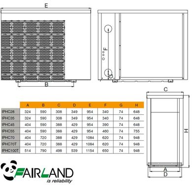 Инверторный тепловой насос на 35,8 кВт Fairland | IPHCR100T